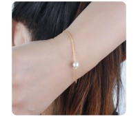 Cotton Pearl Silver Bracelet BRS-518-CTP01-GP